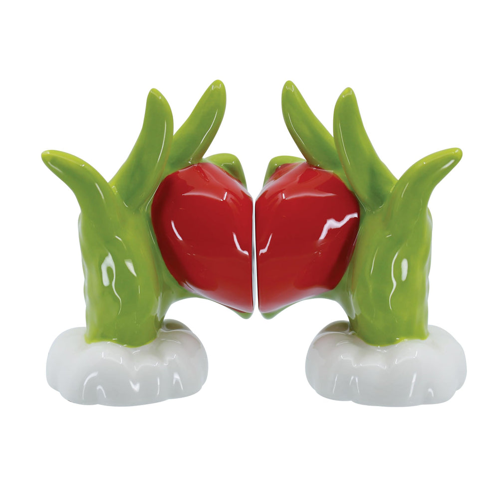 Department 56 mains du Grinch tenant le cœur, design expressif et charmant