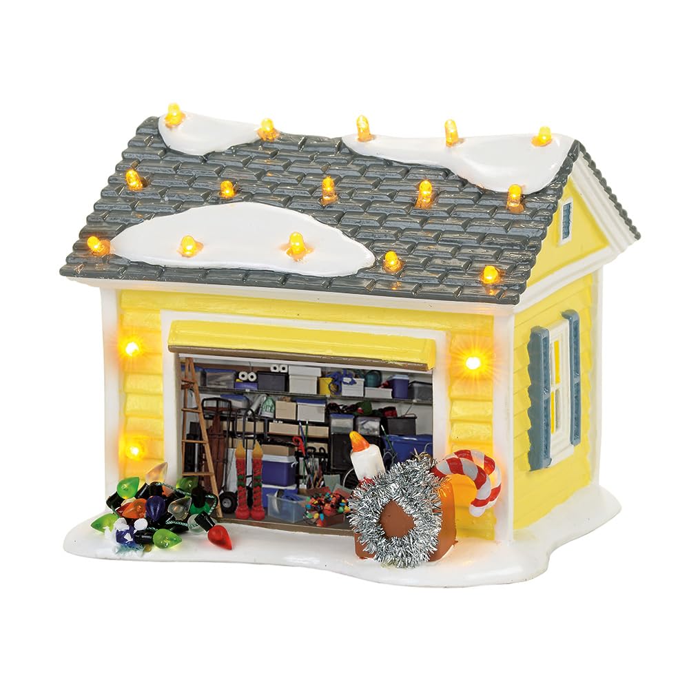 Department 56 garage Griswold face avant montrant détails et charme