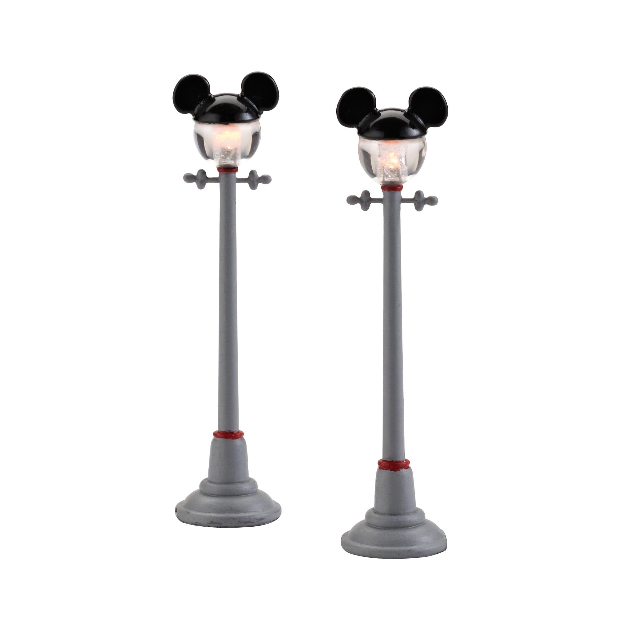 Department 56 lampadaire Mickey face montrant finition détaillée et look festif