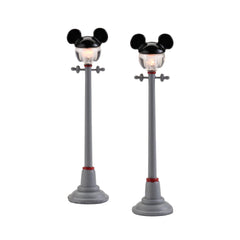 Department 56 lampadaire Mickey face montrant finition détaillée et look festif