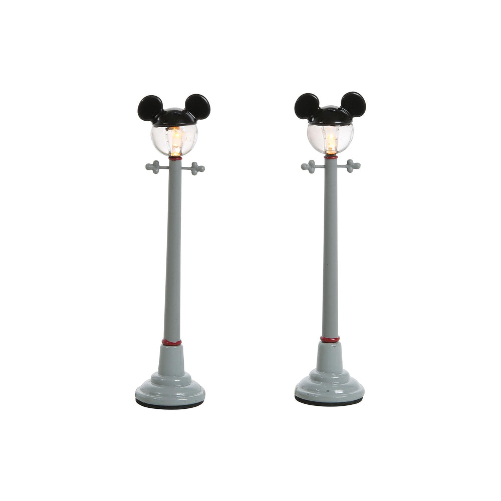 Department 56 lampadaire Mickey éclairé LED ajoutant ambiance chaleureuse au village