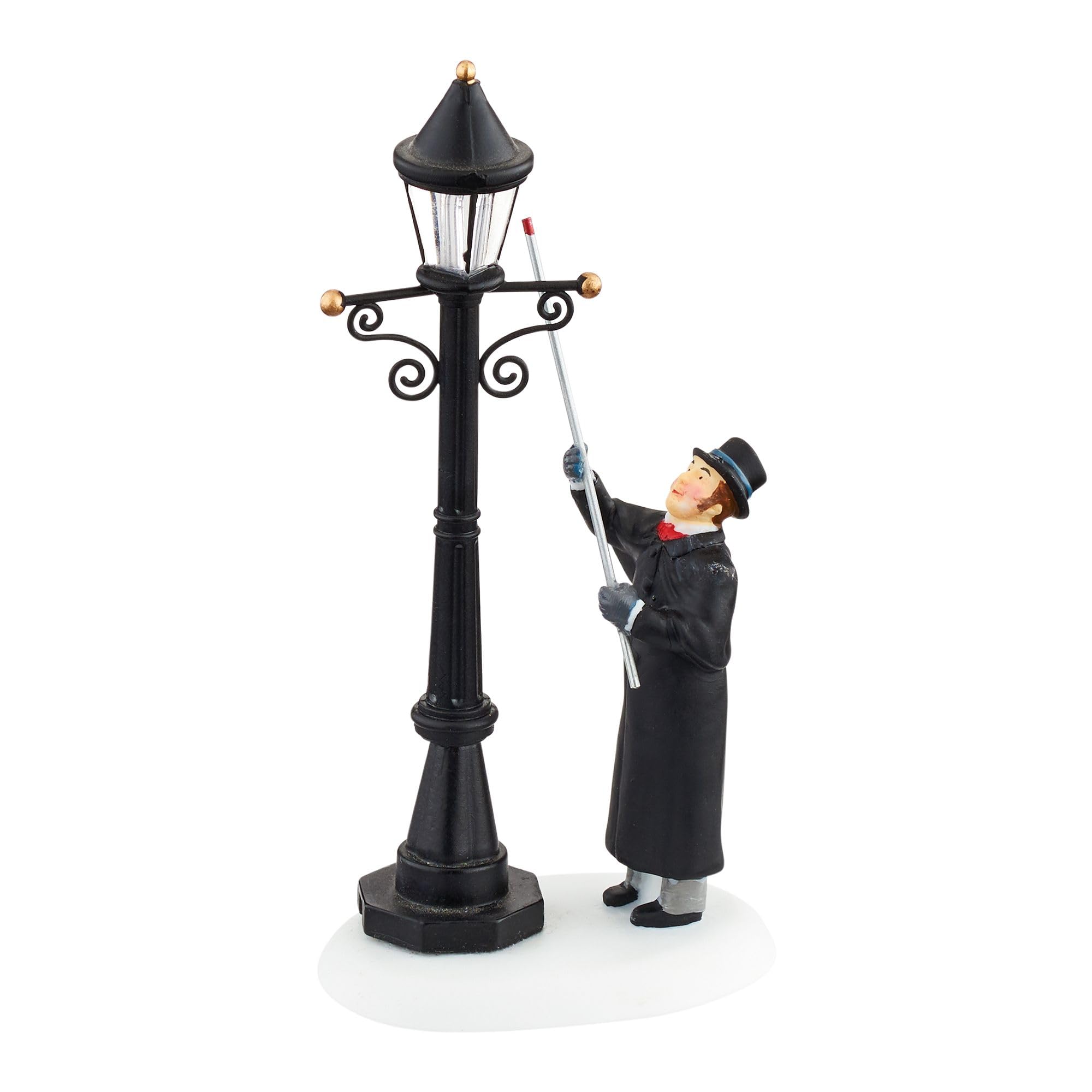Department 56 Lighting the Lane face avant montrant l'éclairage chaleureux et l'ambiance