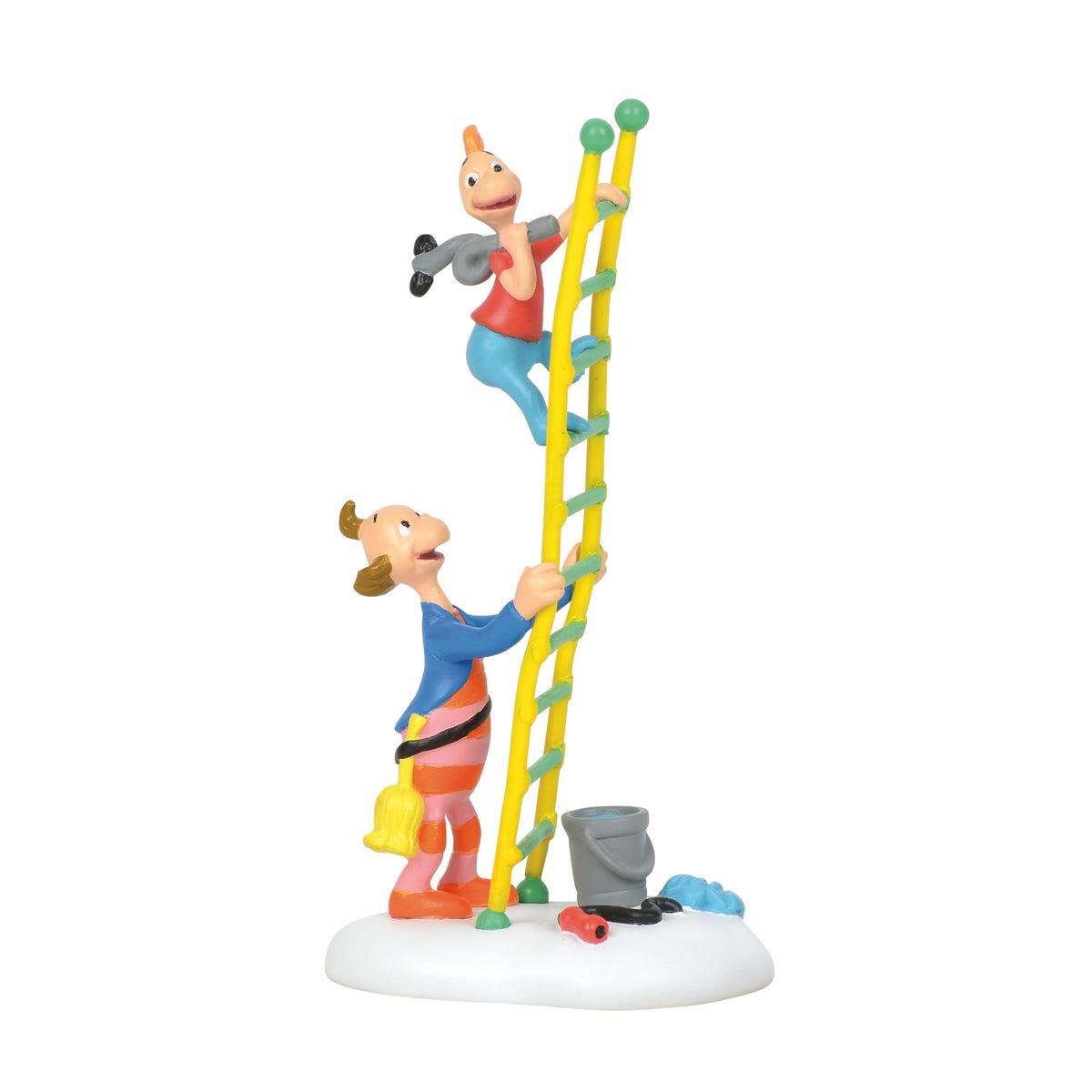 Department 56 emballage avant montrant la figurine Little Flue Who et l'aspect cadeau