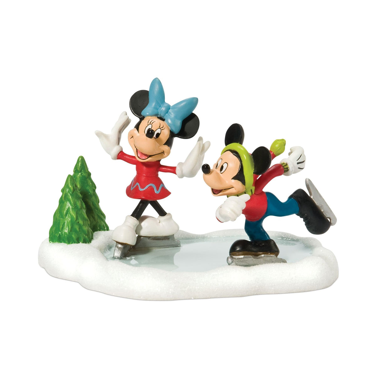 Department 56 figurine Mickey et Minnie vue de face, ajout charmant pour village