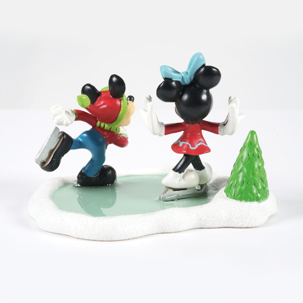 Department 56 figurine en scène sur patinoire miniature, embellit décor hivernal