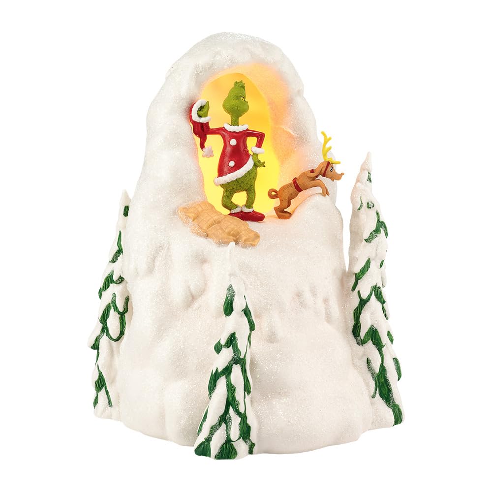 Department 56 Mount Crumpit face montrant design Dr. Seuss et charme festif