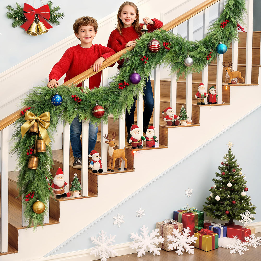 DEPMEM guirlande drapée sur rampe d'escalier pour décoration durable