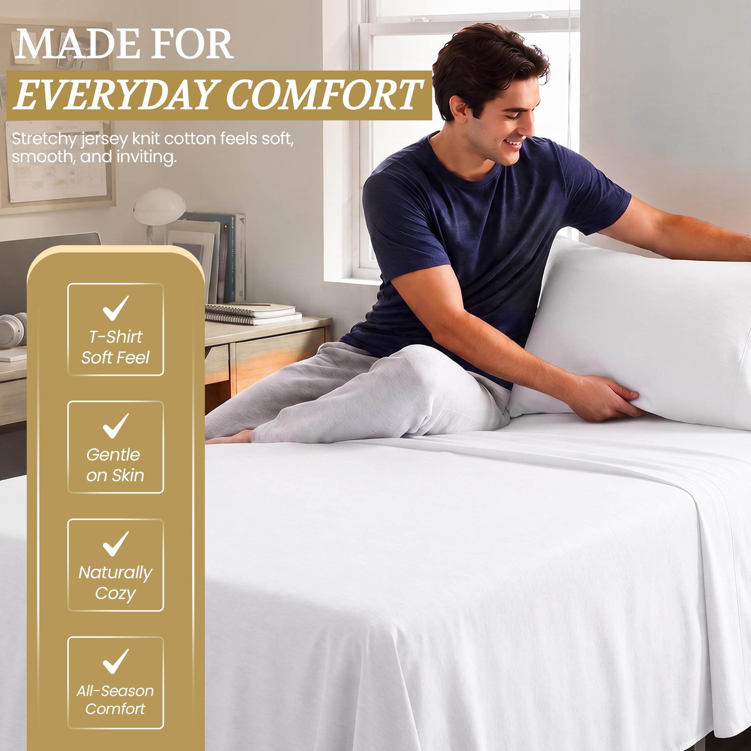 DESTINY CRESCENT BEDDING détail de l'élastique au coin, maintien solide pour matelas profonds