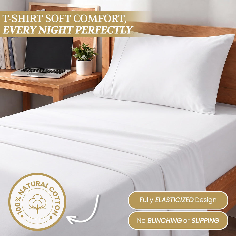 DESTINY CRESCENT BEDDING gros plan sur la texture jersey, douceur visible et respirabilité