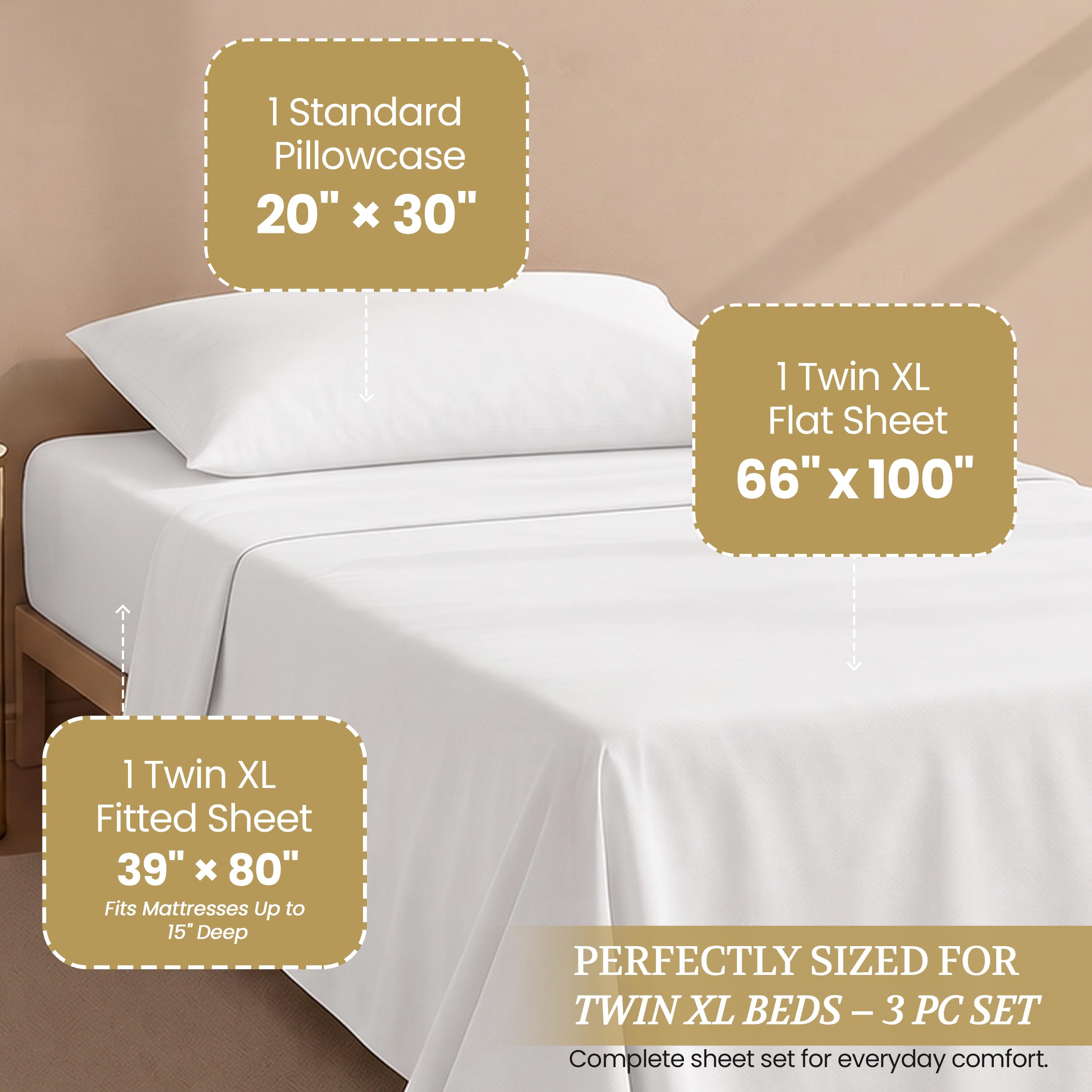 DESTINY CRESCENT BEDDING draps roulés pour voyage, gain de place et facilité de transport