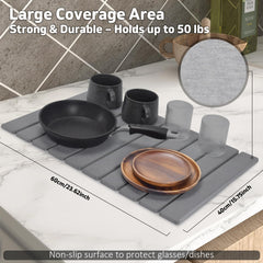 DFJKJUU tapis à côté d'une règle, montre dimensions 24×16 pouces