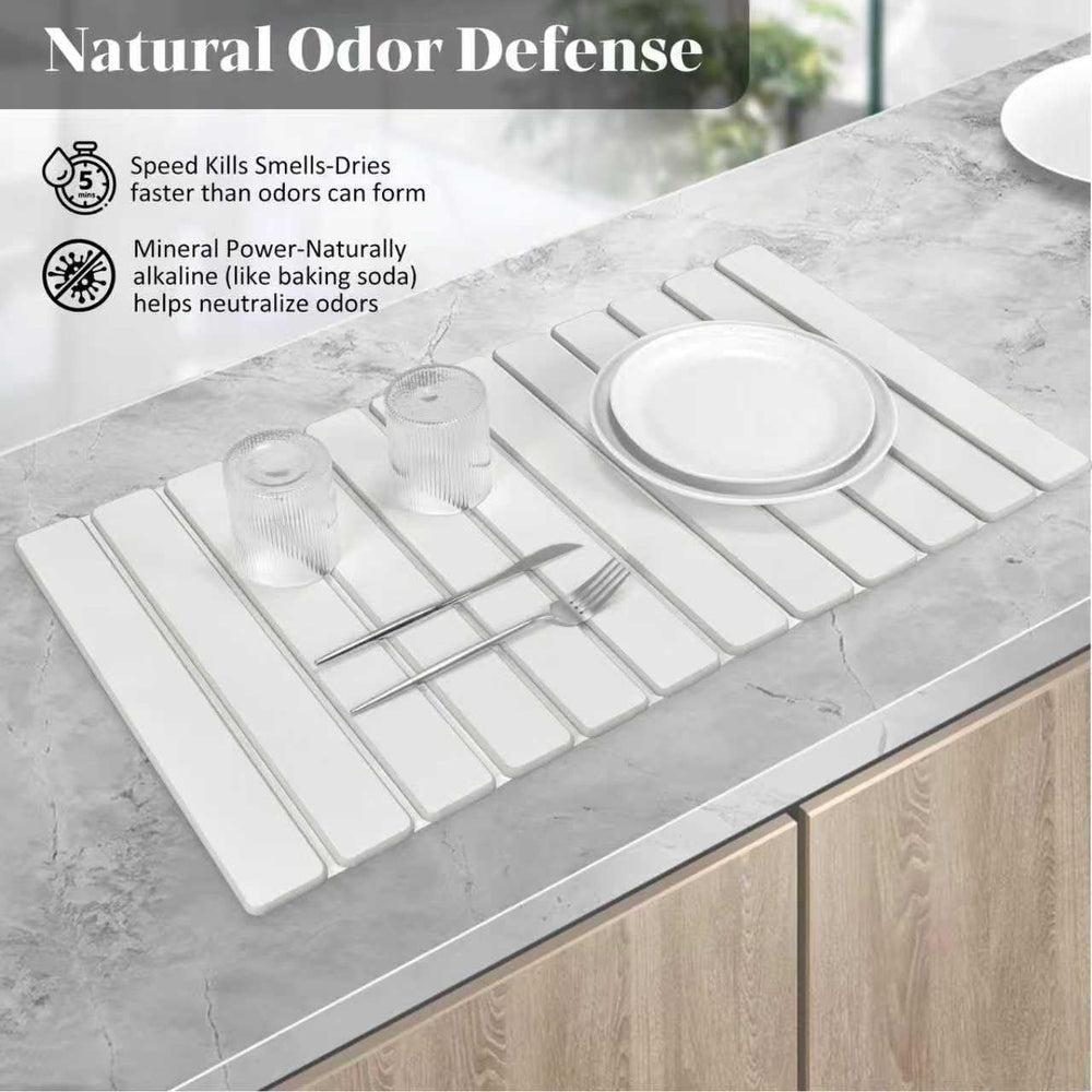 DFJKJUU tapis en usage avec vaisselle, garde le comptoir sec