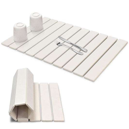 DFJKJUU tapis face avant posé sur plan de travail, séchage rapide visible