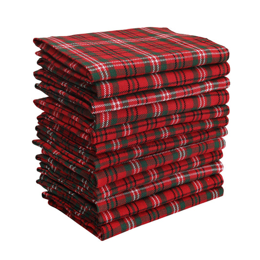 DG Collections serviette face avant motif carreaux rouge et vert, sublime la table