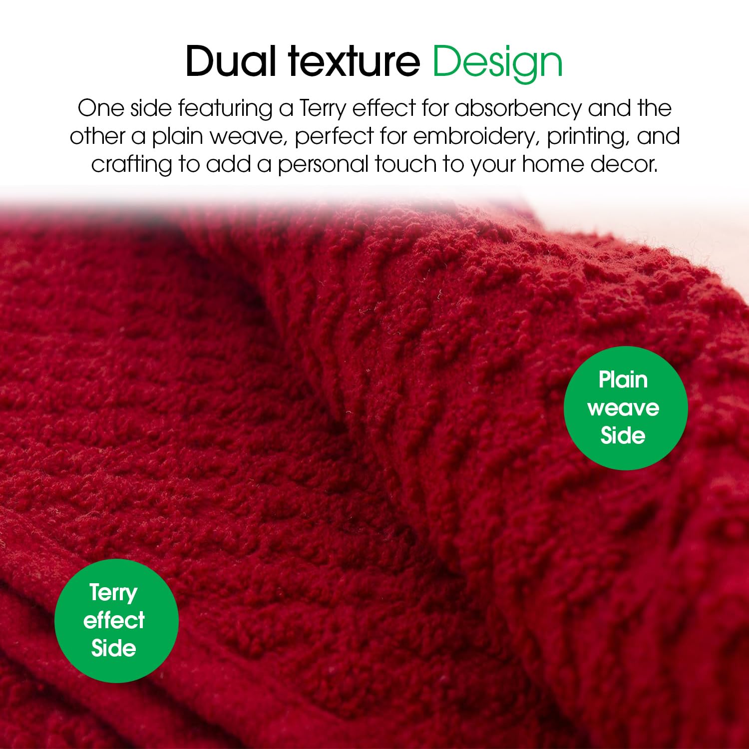 DG Collections comparaison de taille illustrant 15x25 pouces pour polyvalence