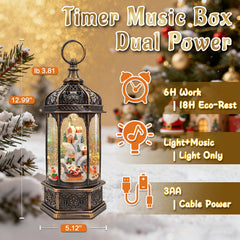DGSCAK neige tourbillonnante visible dans le globe créant ambiance magique