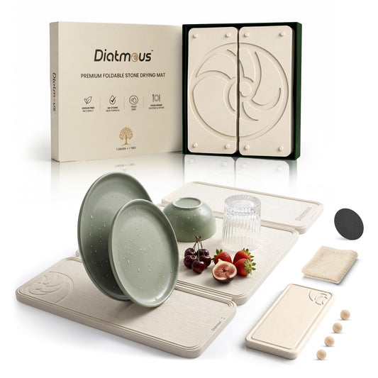 Diatmous face avant tapis séchage montrant design et absorption