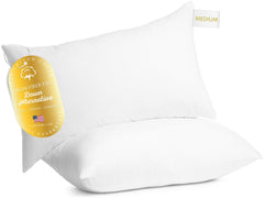 Digital Decor packaging avant montrant lot de 2 oreillers et bénéfice confort hôtelier