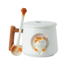 DIHOclub mug face avant montrant motif chat, ajoute charme à votre pause boisson