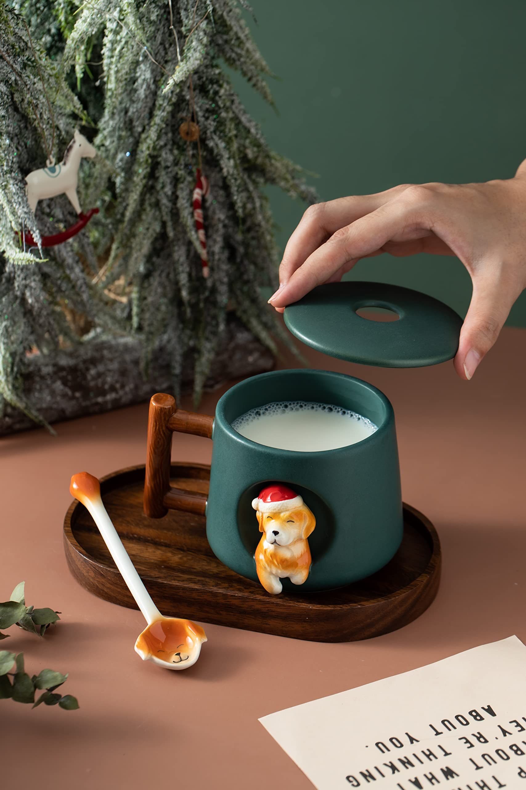 DIHOclub tasse anse texturée effet bois pour prise confortable