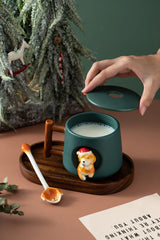 DIHOclub tasse anse texturée effet bois pour prise confortable