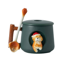 DIHOclub tasse face avec golden retriever 3D joli et décoratif