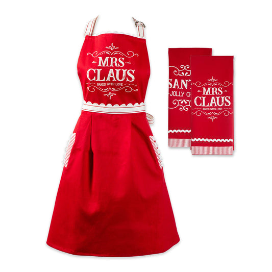 DII tablier Mrs. Claus face avant montrant protection et style festif