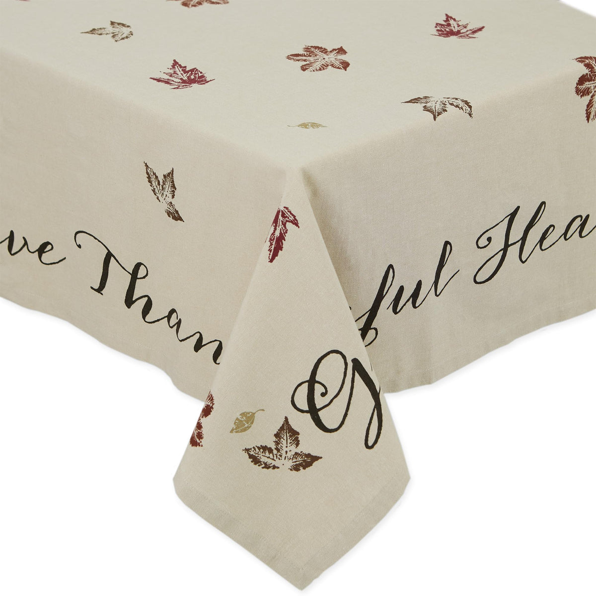DII nappe rustique face entière montrant motif automnal pour ambiance chaleureuse