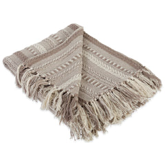 DII plaid face avant Stone on Cream montrant motifs rayés et ambiance cosy
