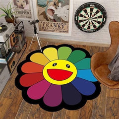 DIKFENS tapis Takashi Murakami face avant colorée apporte gaieté décorative