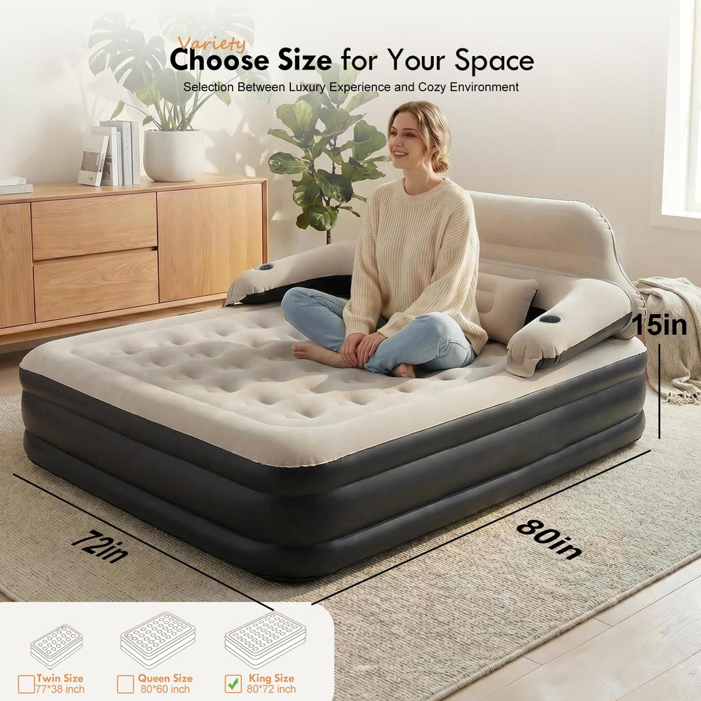 DIMAR GARDEN matelas installé en camping, couchage portable et pratique