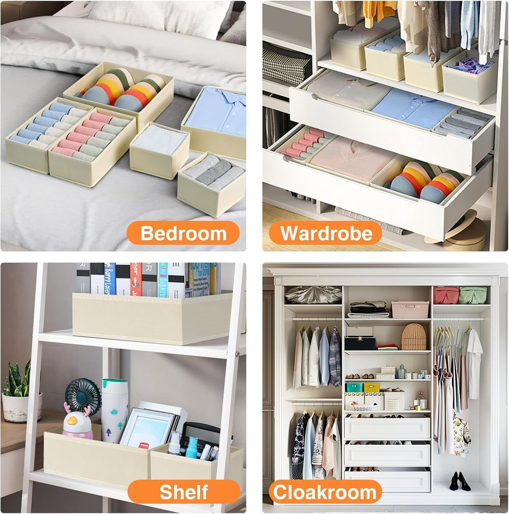 DIMJ boîte ouverte avec sous-vêtements pour accès rapide et tri facile