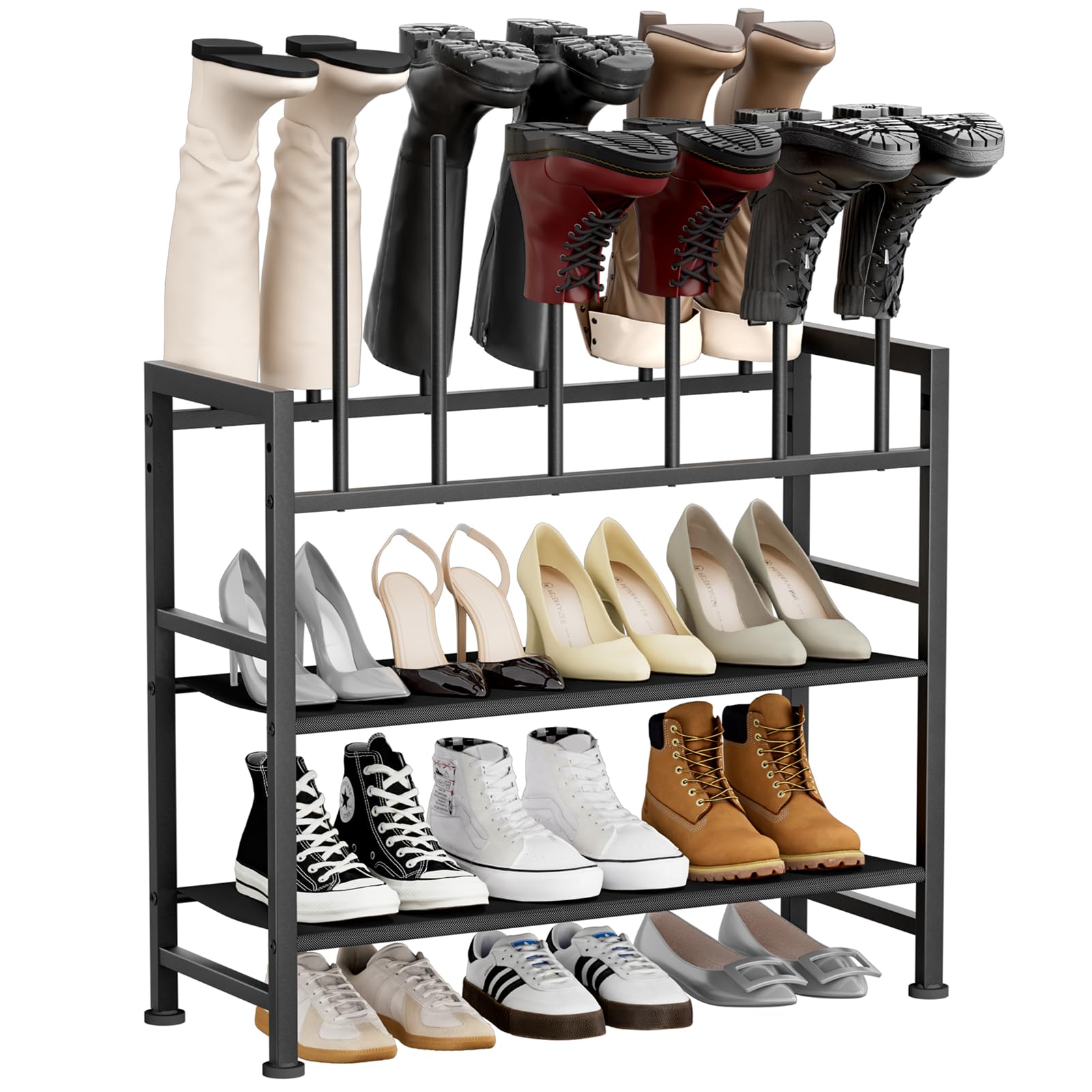 DIMJ vue de face avec six paires de bottes, gain de place visible