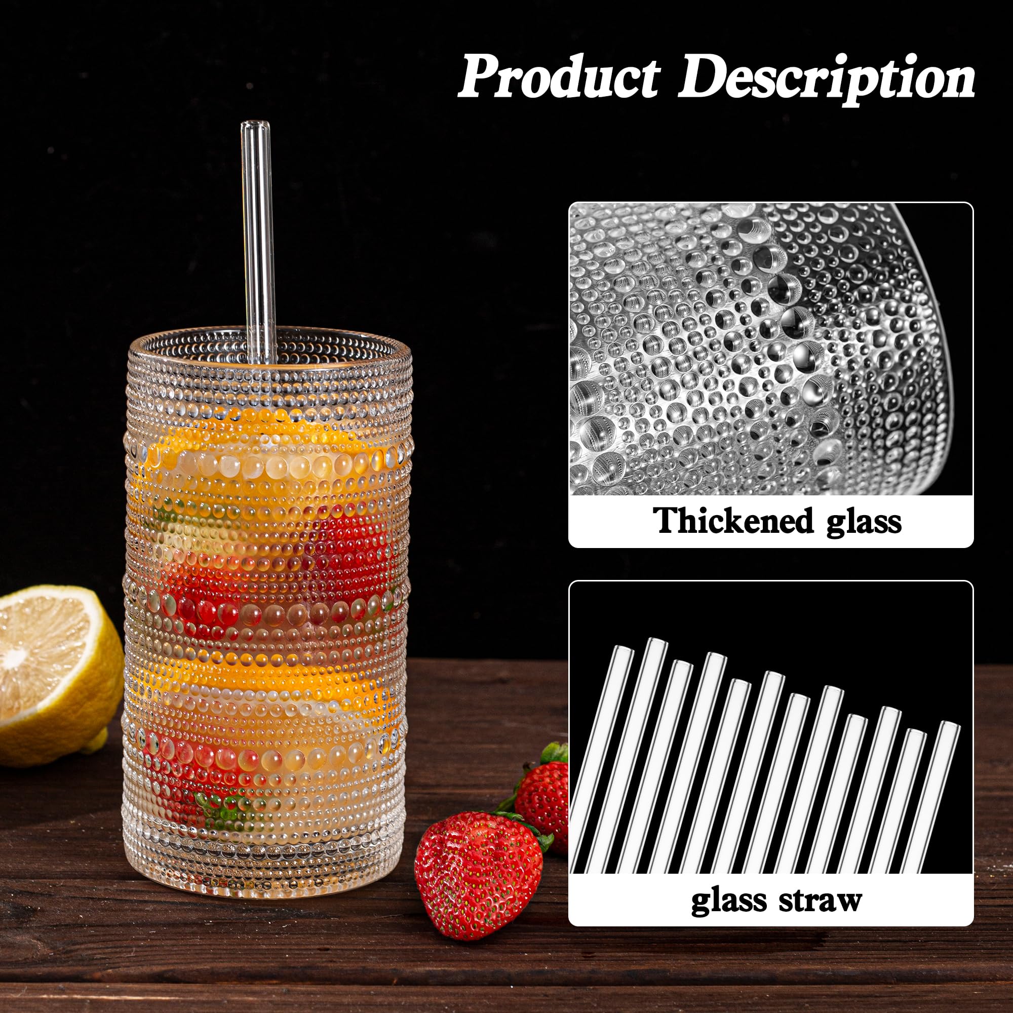 Dingerjar paille en verre incluse, alternative réutilisable écologique