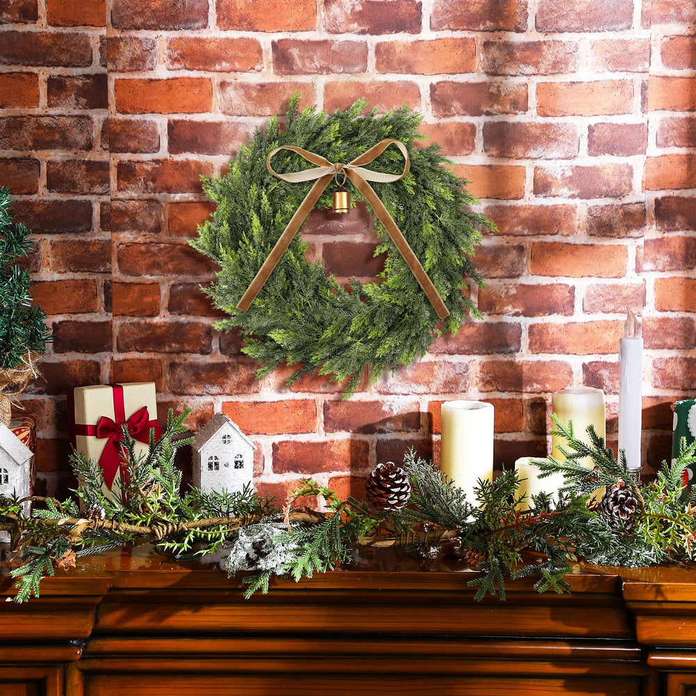 Dingion couronne décorée de guirlandes LED, exemple d'utilisation festive personnalisée