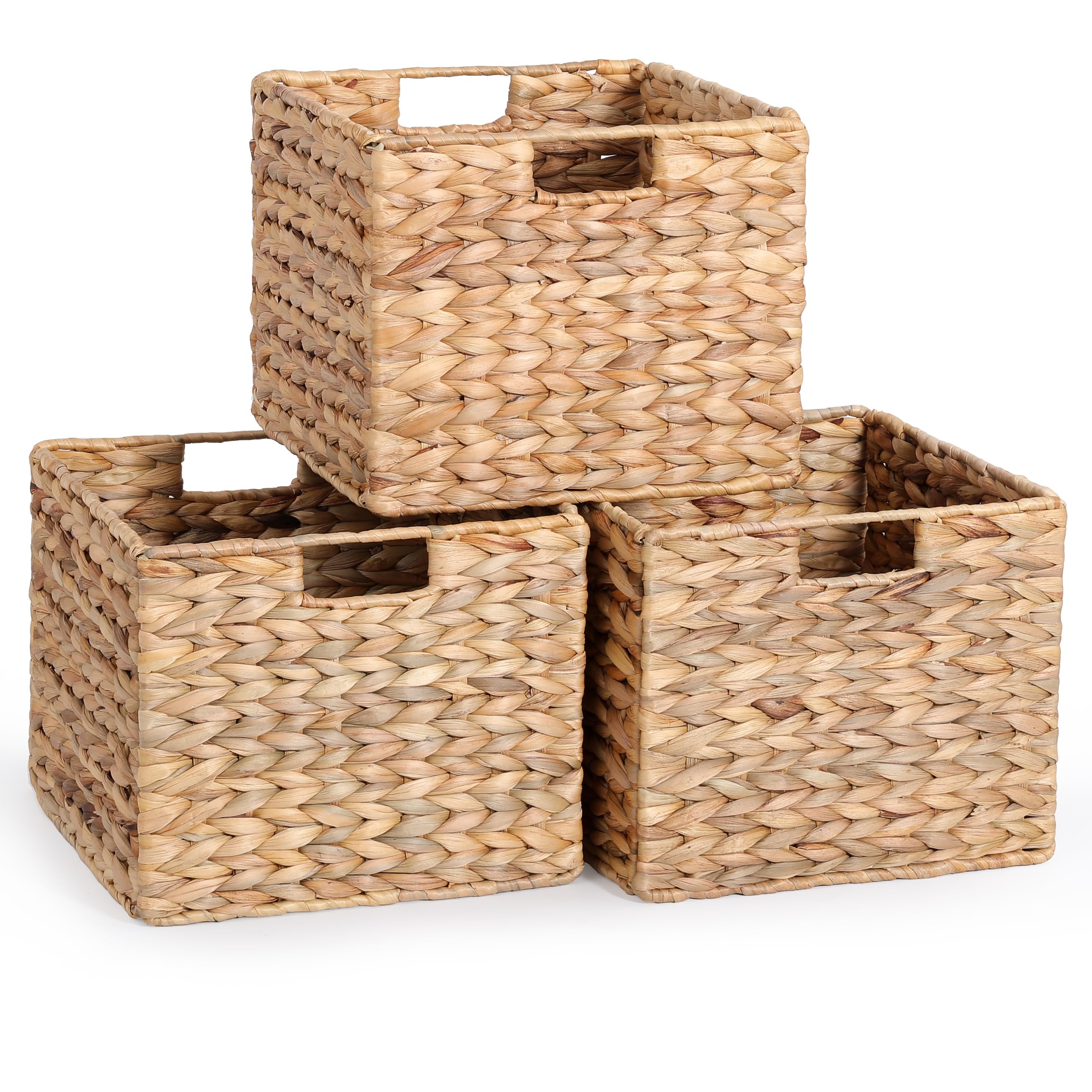 DINGTAI panier face avant montrant finition naturelle et capacité de rangement