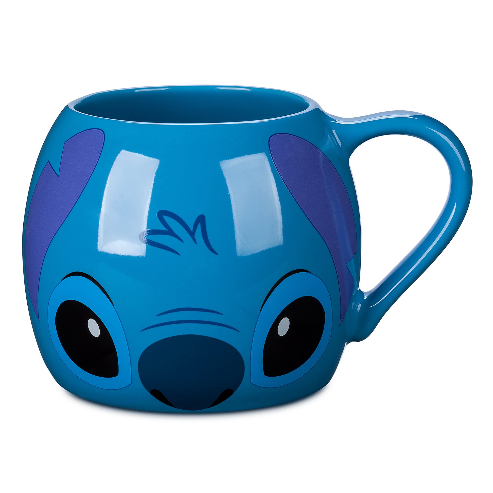 Disney Store mug Stitch face montrant le personnage et ajout de gaieté
