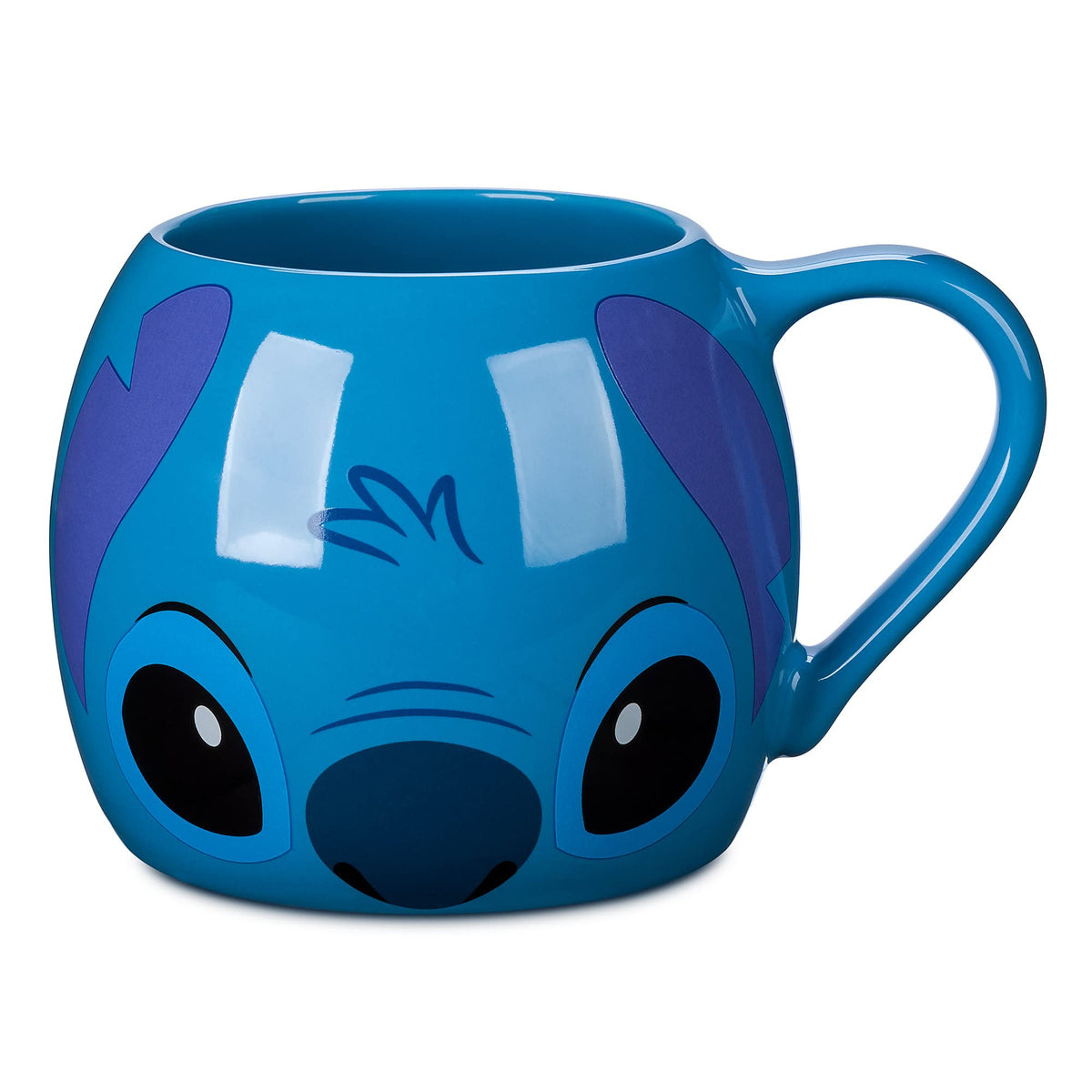 Disney Store mug Stitch face montrant le personnage et ajout de gaieté
