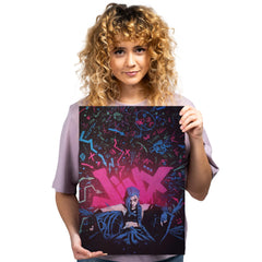 Displate gros plan impression Jinx montrant netteté et détails