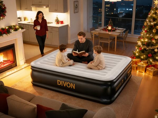 DIVON matelas installé au camping montrant portabilité et confort sur site