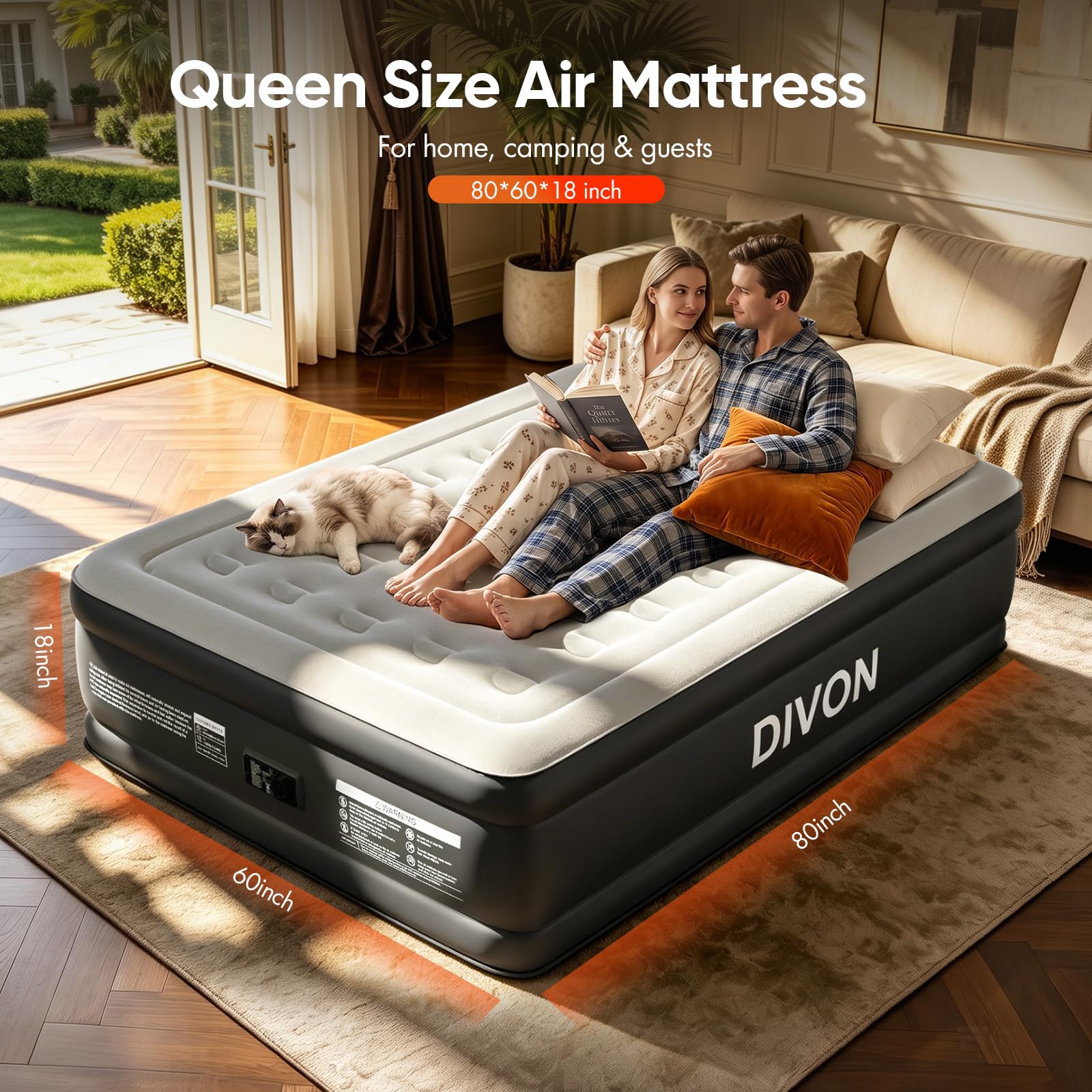 DIVON matelas utilisé par deux personnes illustrant confort partagé stable