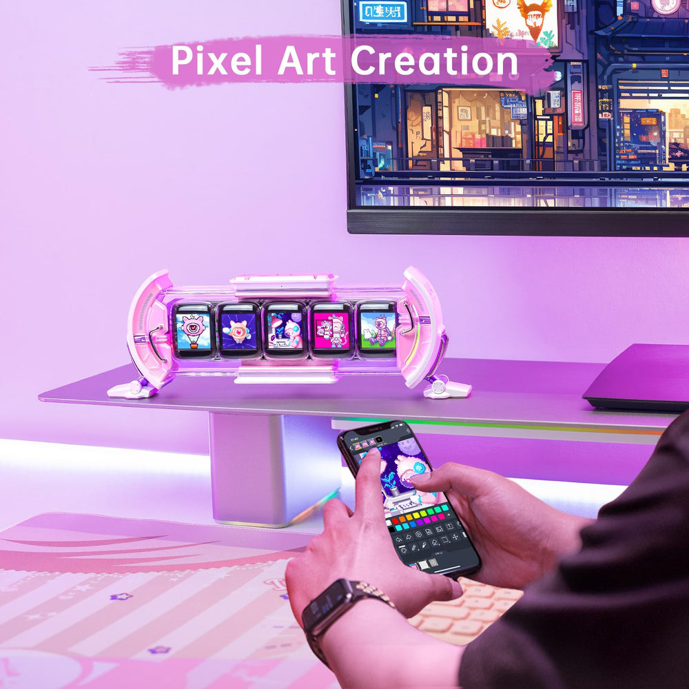 Divoom Times Gate comparé à objet quotidien pour échelle, confirme dimensions compactes