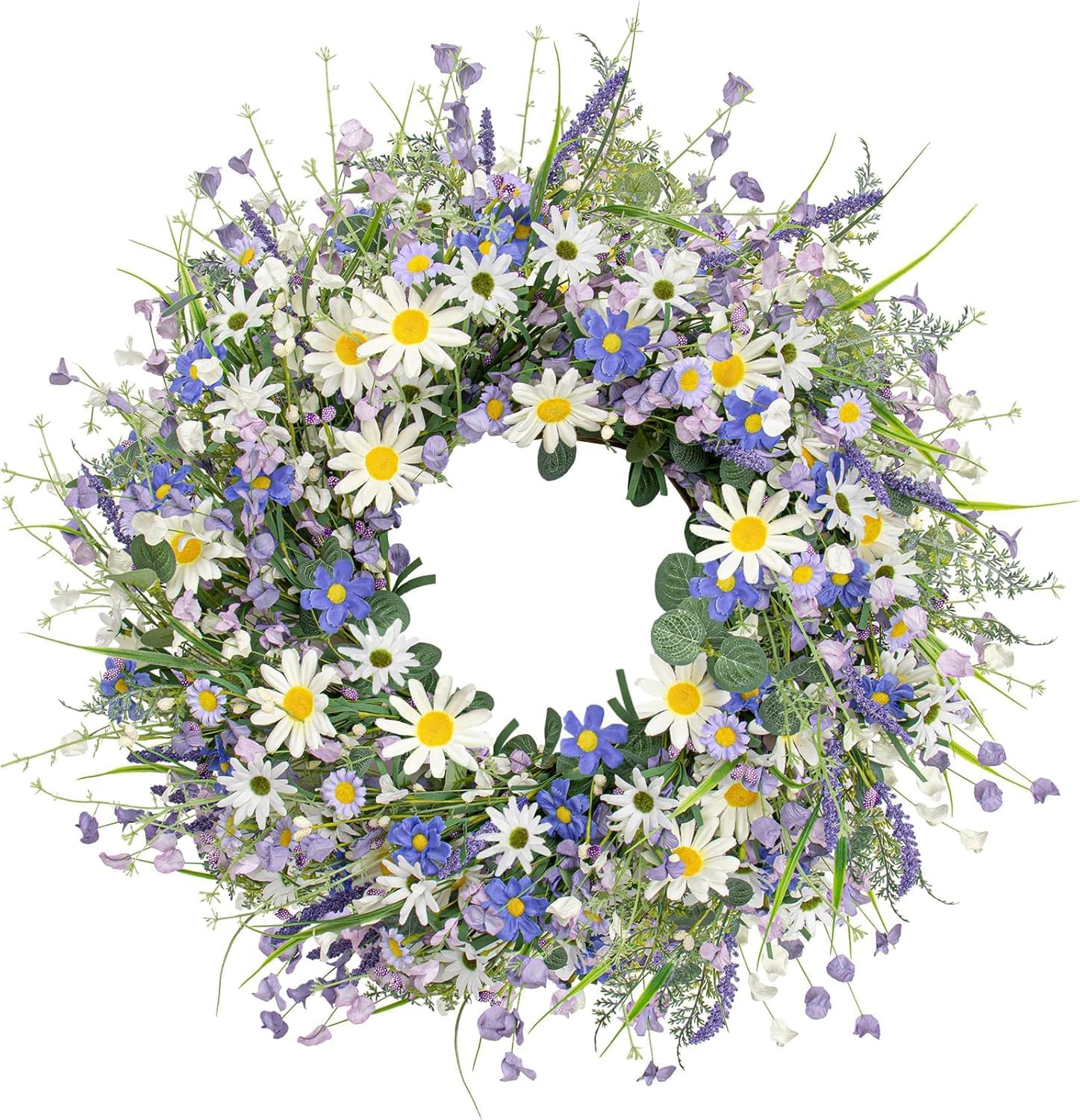 DIYFLORU couronne d'été suspendue sur porte apporte charme estival