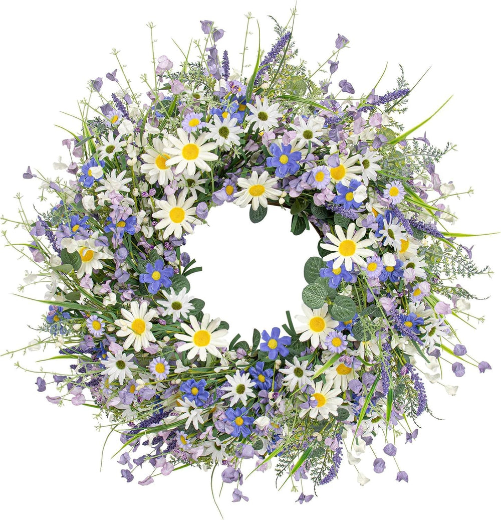 DIYFLORU couronne d'été suspendue sur porte apporte charme estival