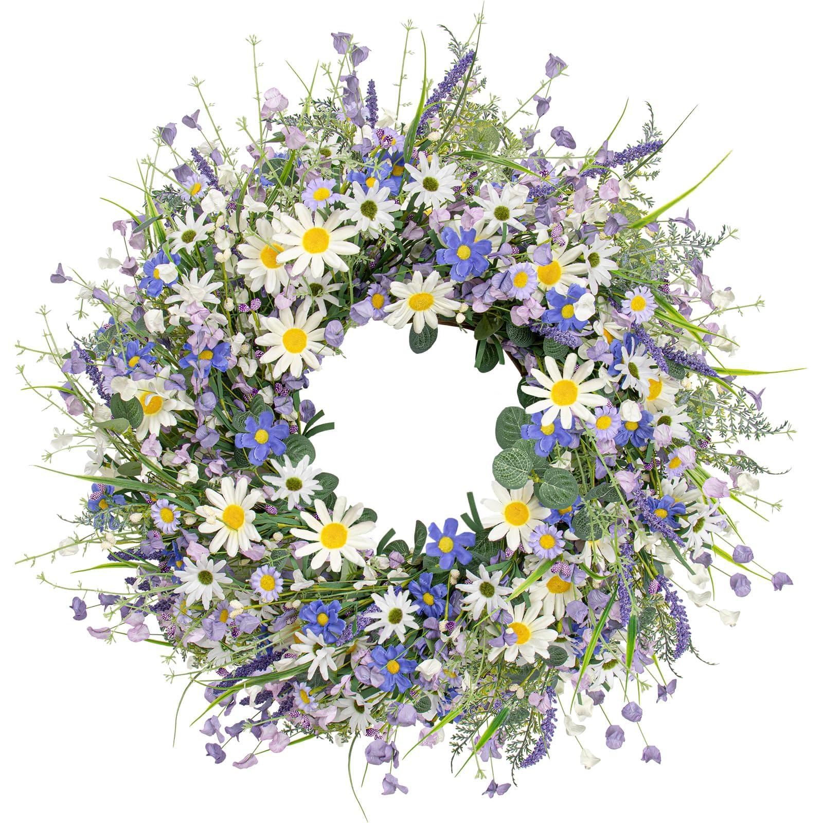 DIYFLORU couronne sur porte d'entrée apporte accueil estival