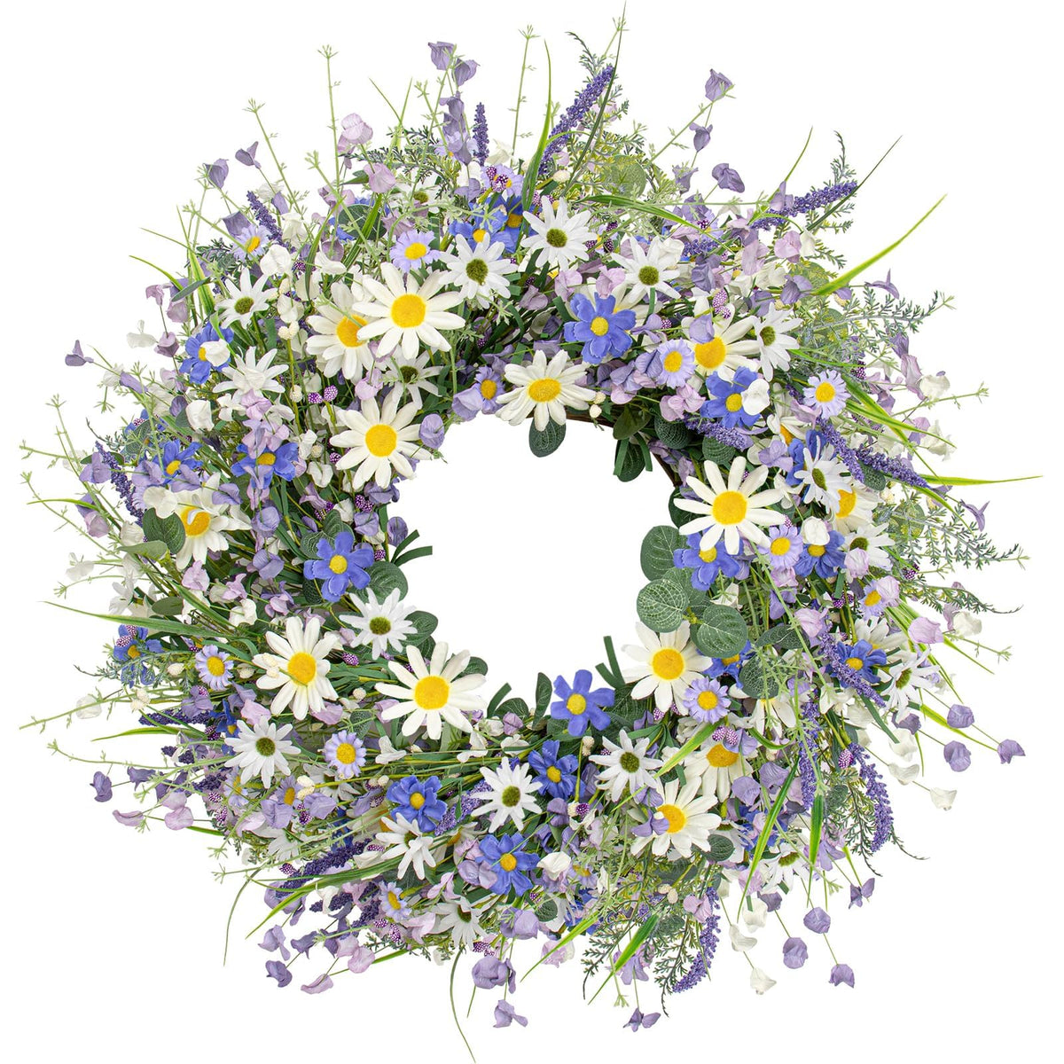 DIYFLORU couronne sur porte d'entrée apporte accueil estival