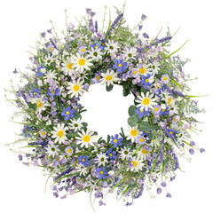 DIYFLORU couronne sur porte d'entrée apporte accueil estival