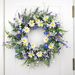 DIYFLORU gros plan fleurs blanches et bleues montre réalisme et couleur