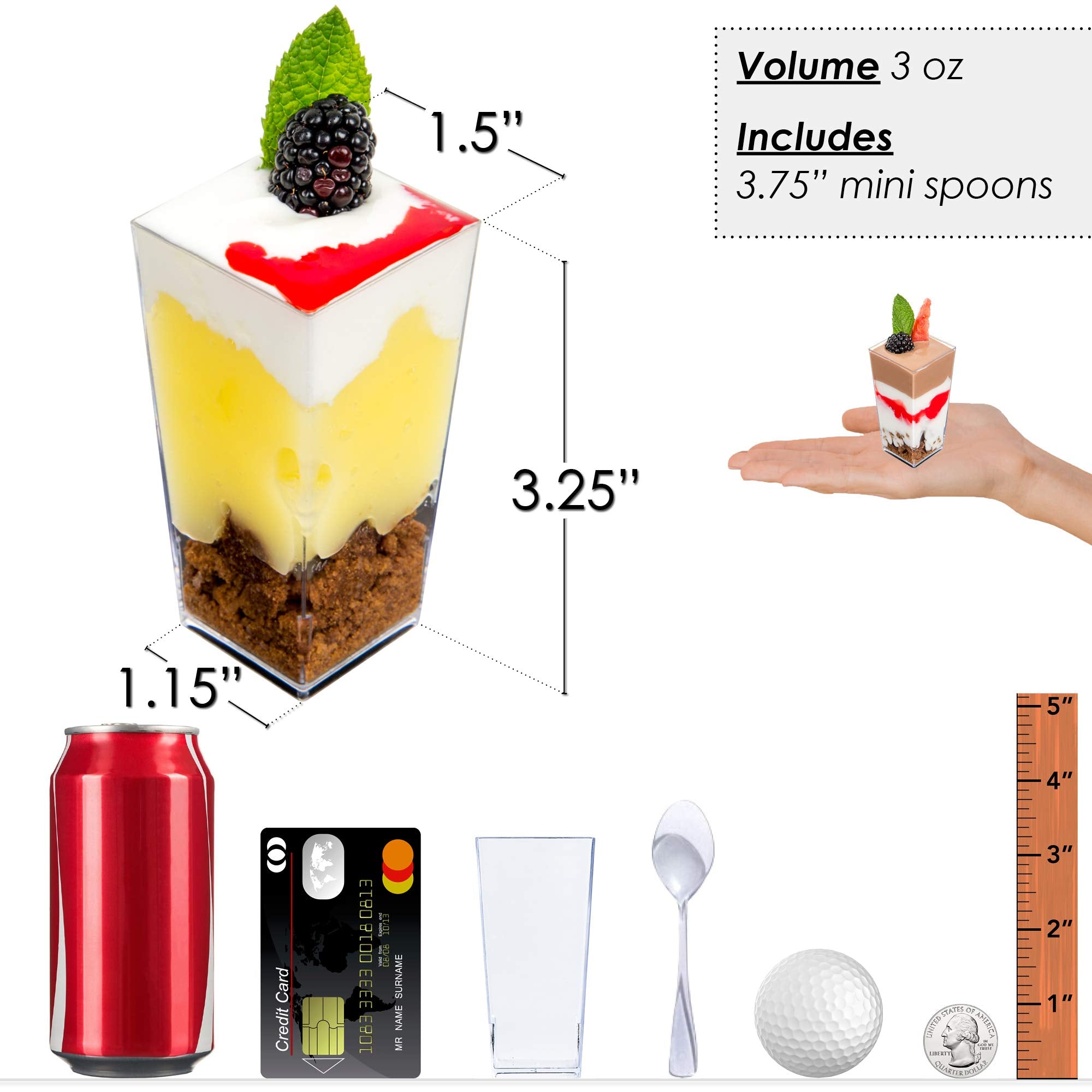DLux coupelles présentées sur un buffet montrant l'effet visuel lors d'un événement