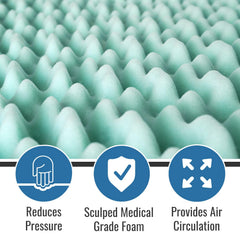 DMI surmatelas enroulé pour transport facile et rangement pratique